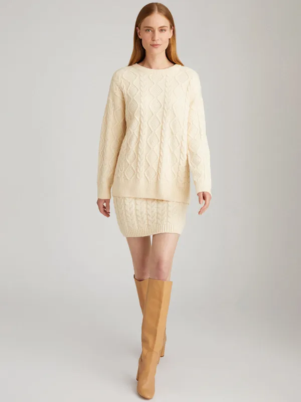 Kali: 100% Cotton Cable Mini Skirt sold by 525 America