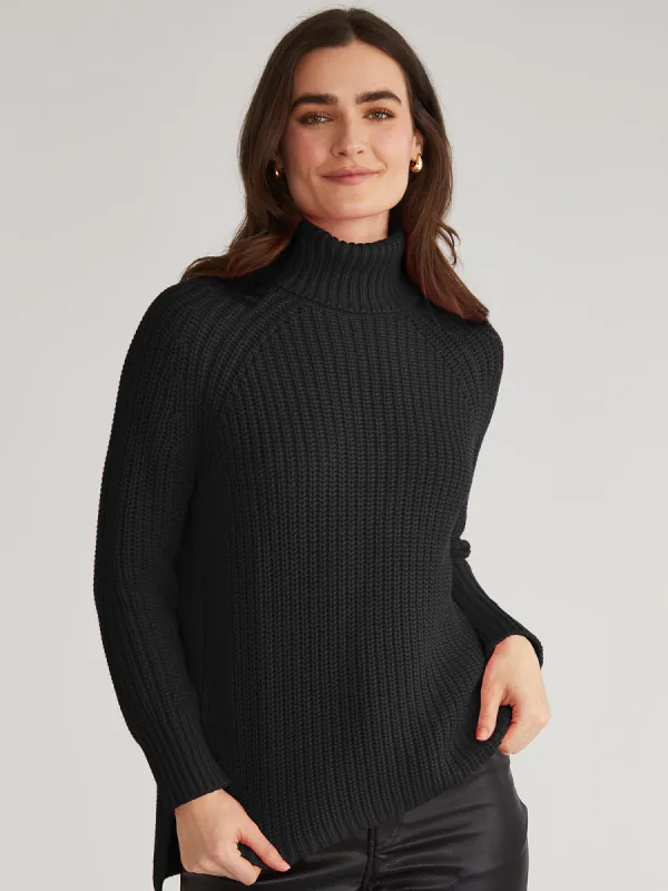 Stella: 100% Cotton Shaker Turtleneck Tunic sold by 525 America