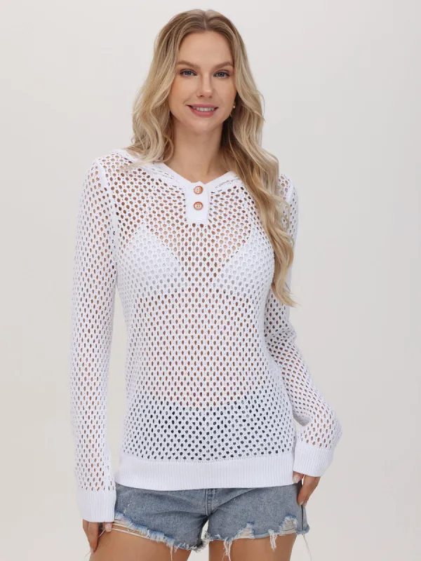 Stevie: Open Stitch Hoodie sold by 525 America