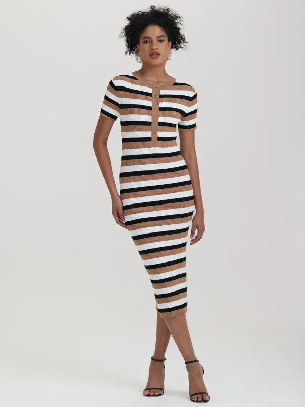 Nicole: Stripe Midi Dress sold by 525 America