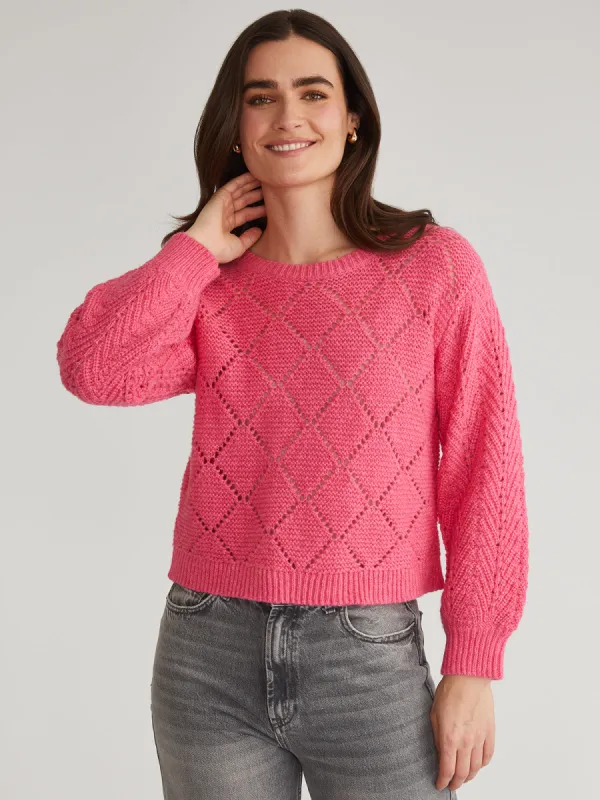 Kelsey: Pointelle Pullover sold by 525 America