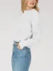 The Mia: Cotton Transfer Stitch Cropped Sweater sold by 525 America