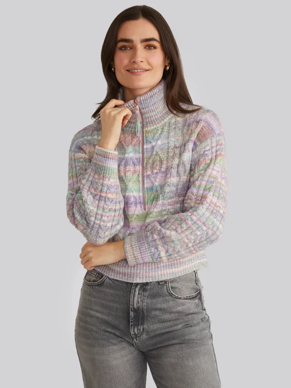 Jackie: Spacedye Zip Front Pullover sold by 525 America