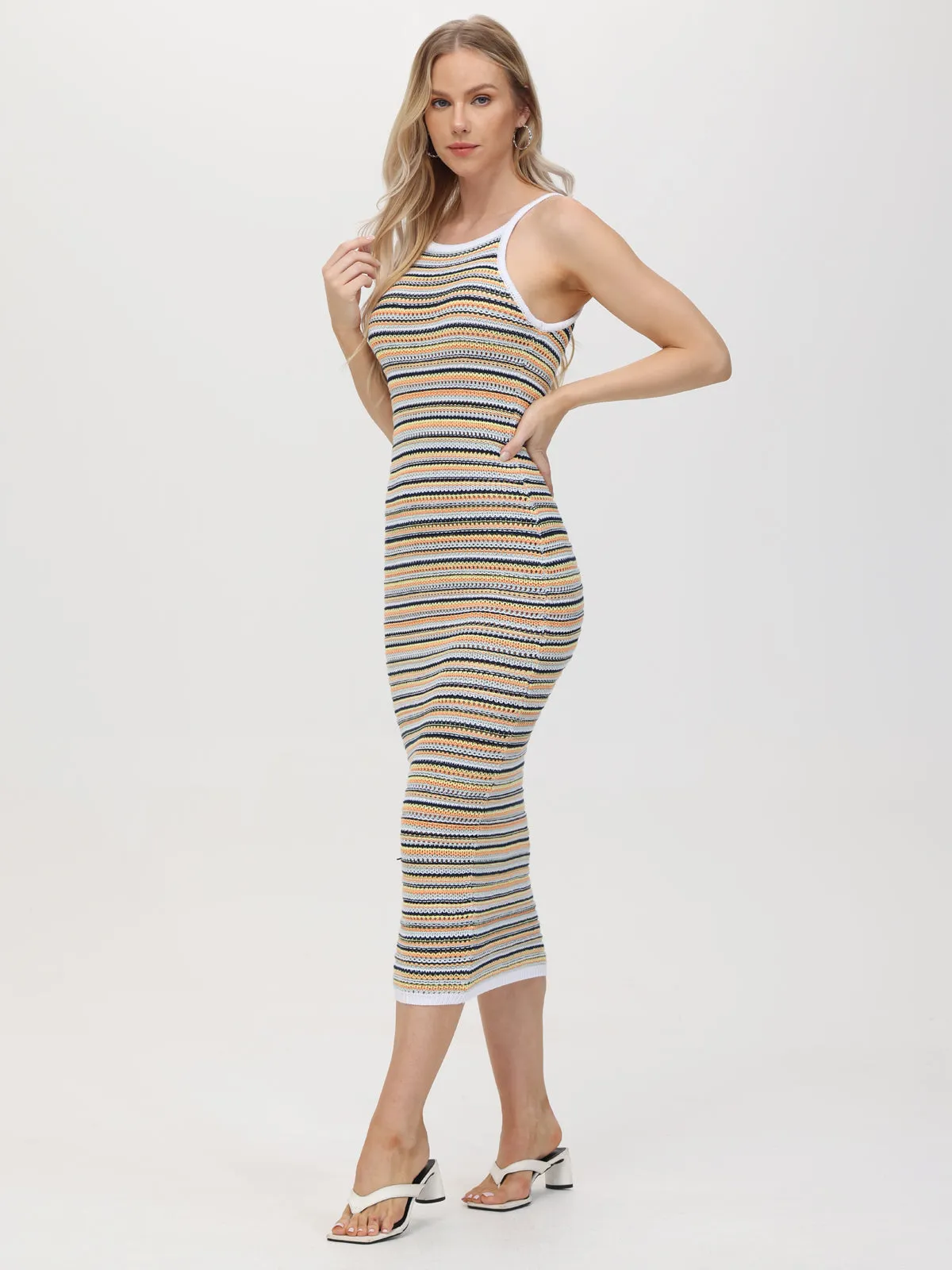 Scarlett: Crochet Stripe Midi Dress sold by 525 America product image thumbnail 2