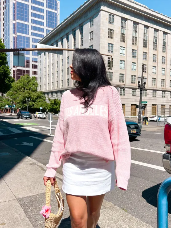 Los Angeles: Crewneck Shaker Stitch Sweater sold by 525 America