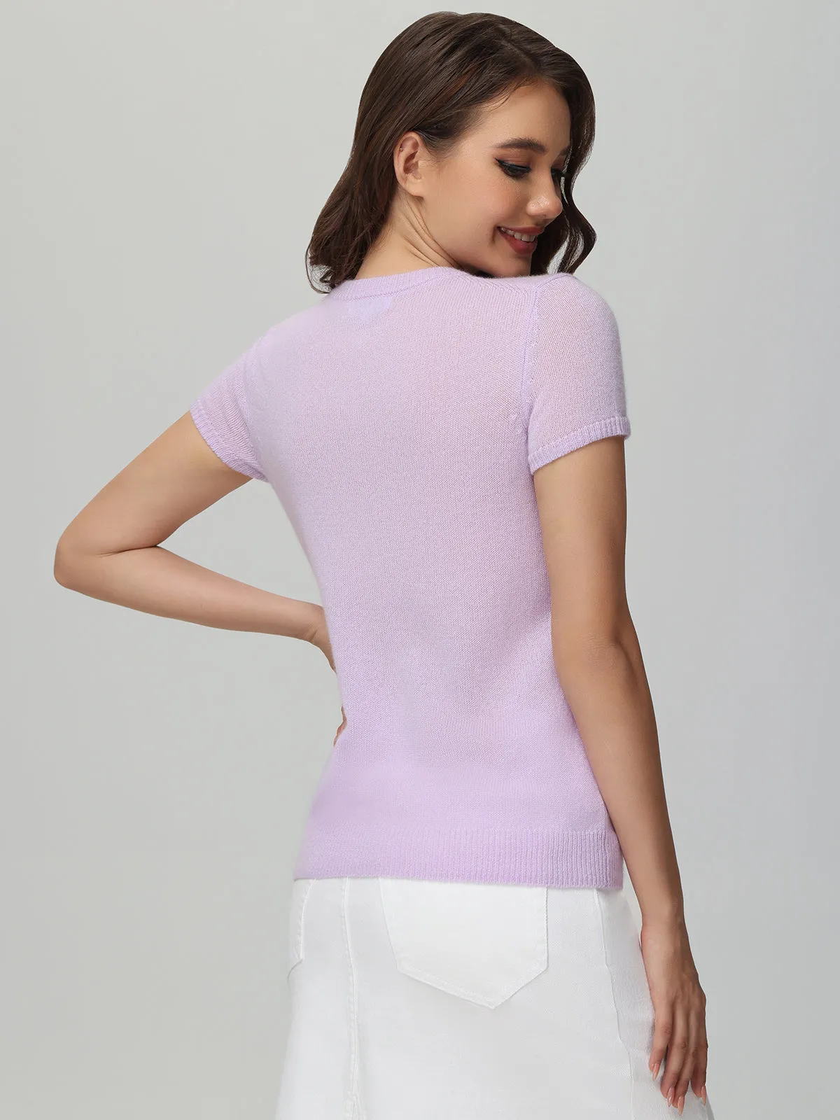 Cashmere Short Sleeve Pullover sold by 525 America product image thumbnail 4