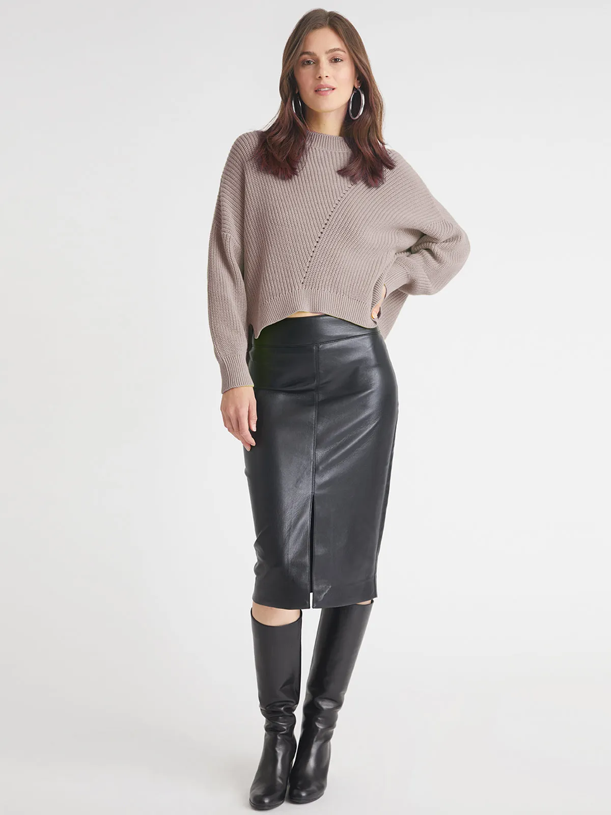 Charli: Hi-Lo Crewneck Pullover sold by 525 America product image thumbnail 4
