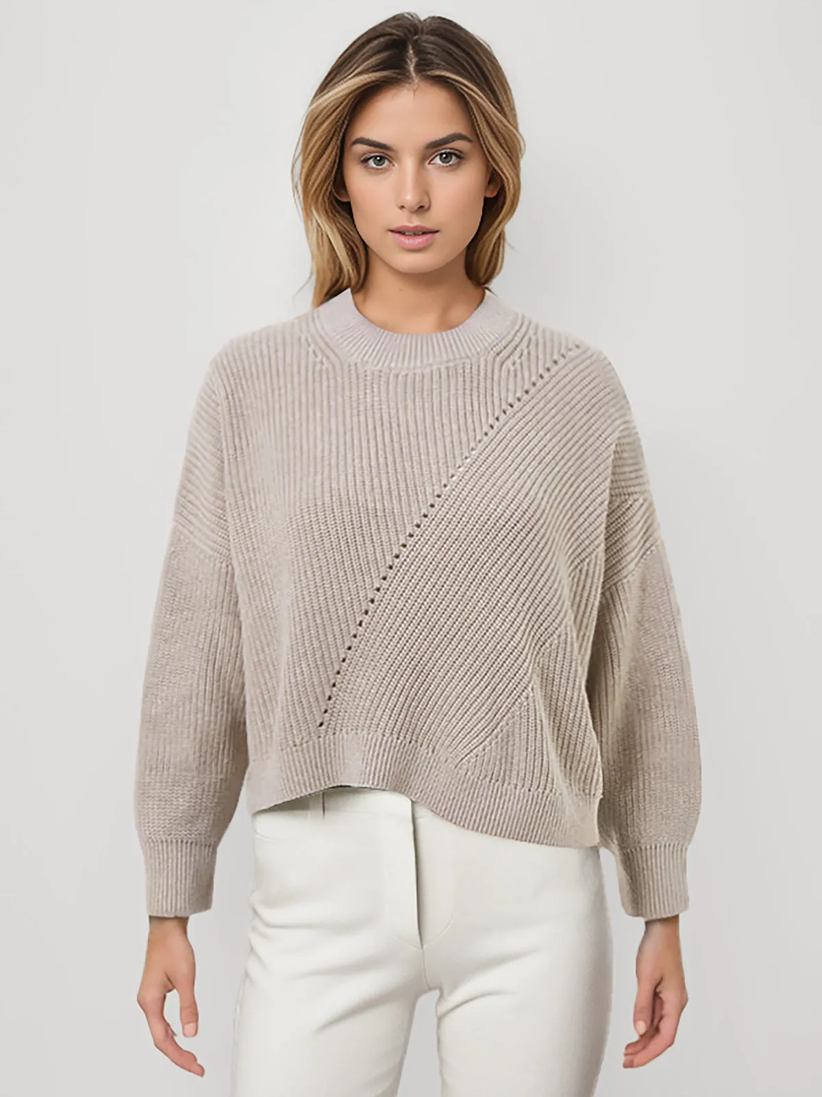 Charli: Hi-Lo Crewneck Pullover sold by 525 America product image thumbnail 5