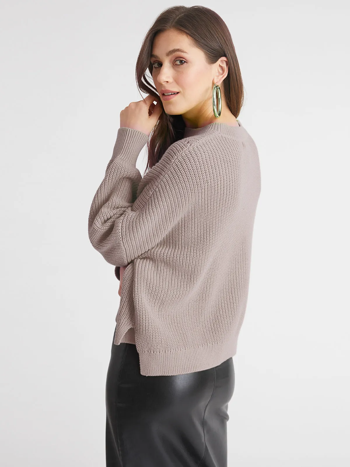 Charli: Hi-Lo Crewneck Pullover sold by 525 America product image thumbnail 2