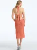 100% Cotton Crochet Halter Maxi Dress sold by 525 America