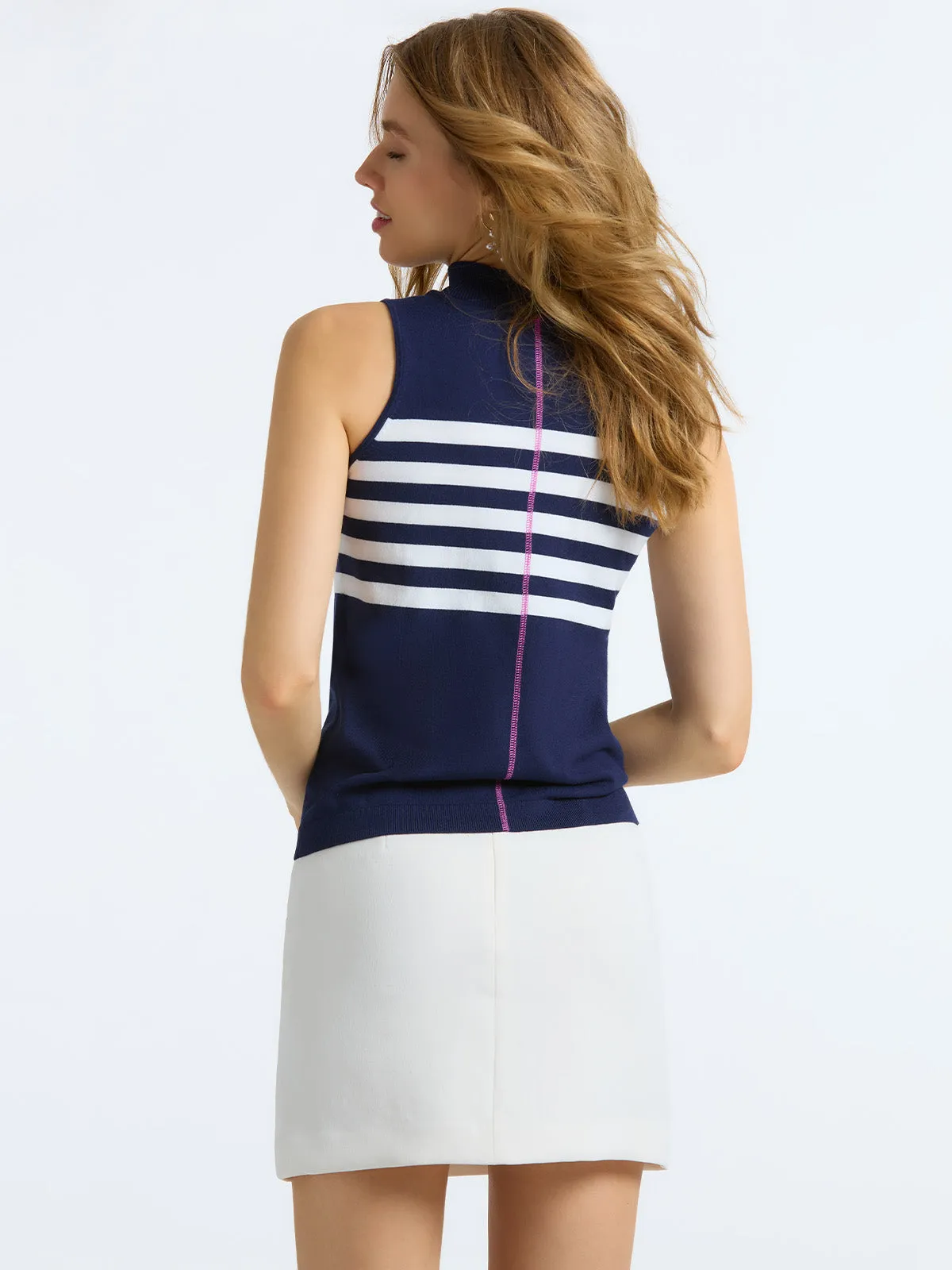 Exposed Cover Stitch Stripe Tank sold by 525 America product image thumbnail 3