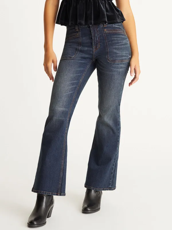 Mid-Rise Bootcut Jeans sold by 525 America