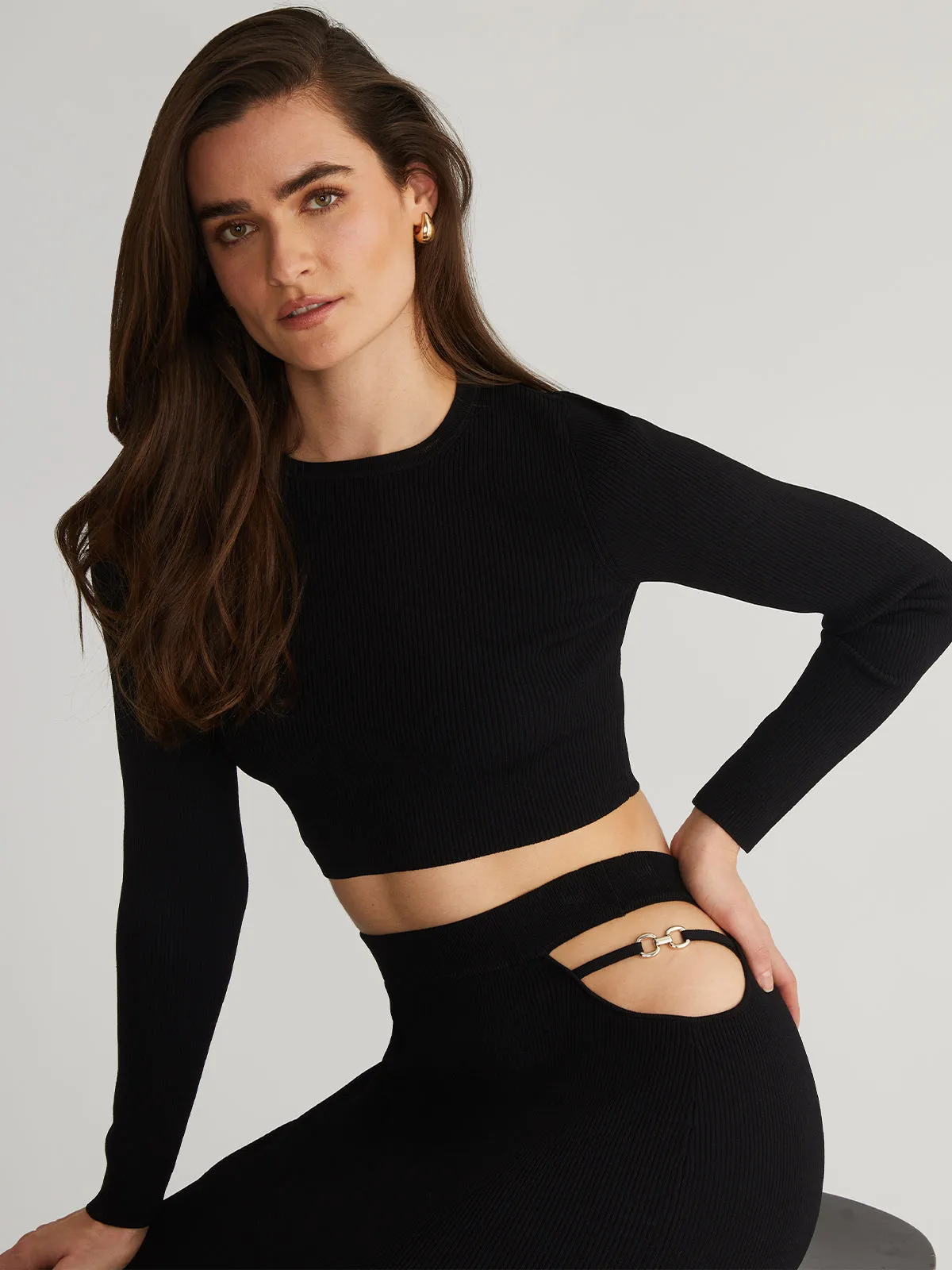 Alexia: Cropped Buckle Cutout Top sold by 525 America product image thumbnail 5