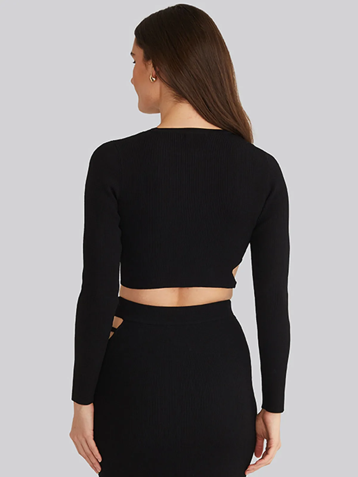 Alexia: Cropped Buckle Cutout Top sold by 525 America product image thumbnail 2