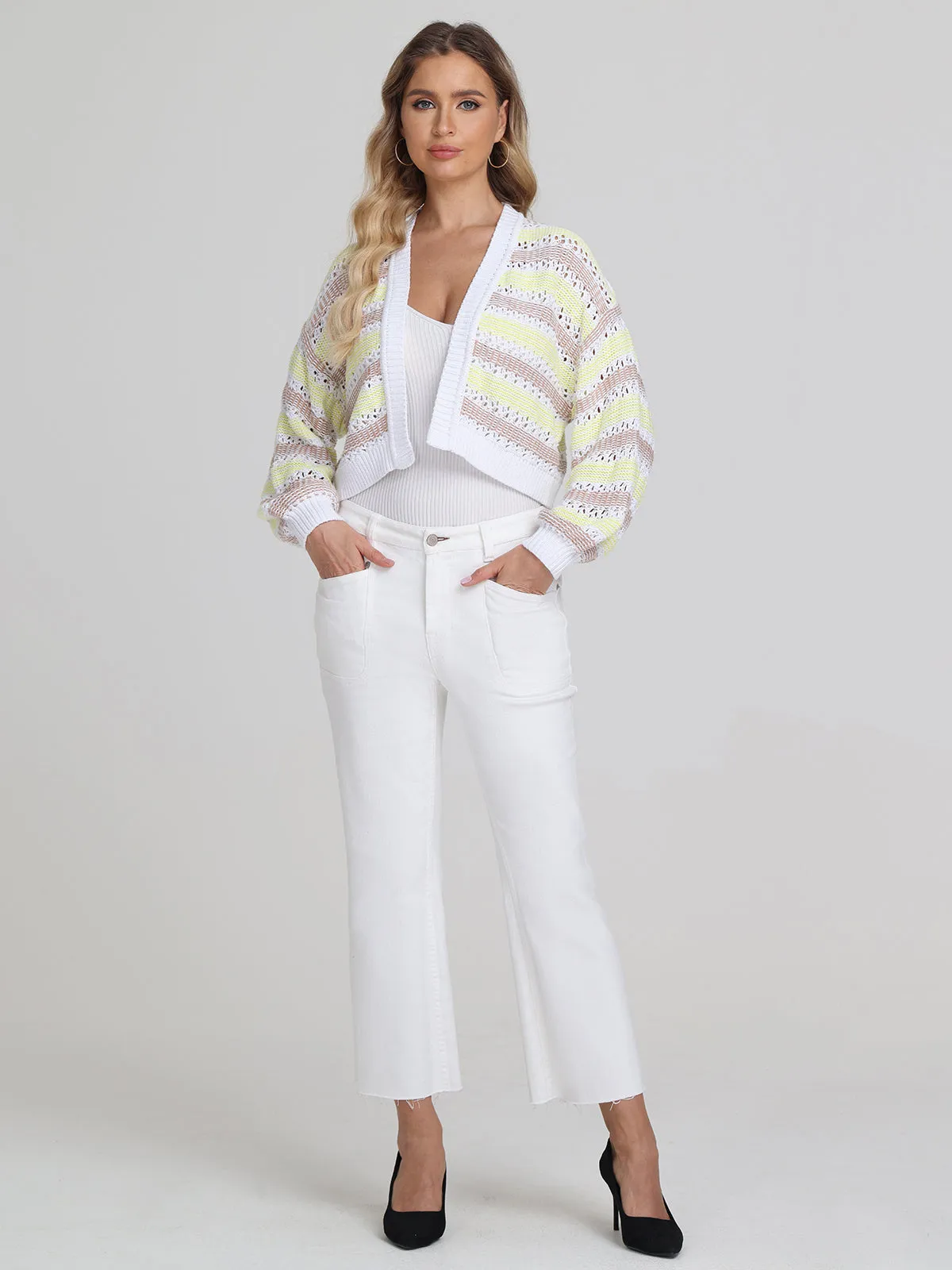 Zoe: Open Stitch Cardigan sold by 525 America product image thumbnail 4