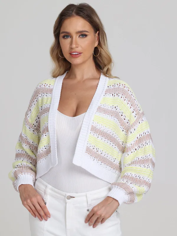 Zoe: 100% Cotton Open Stitch Cardigan sold by 525 America