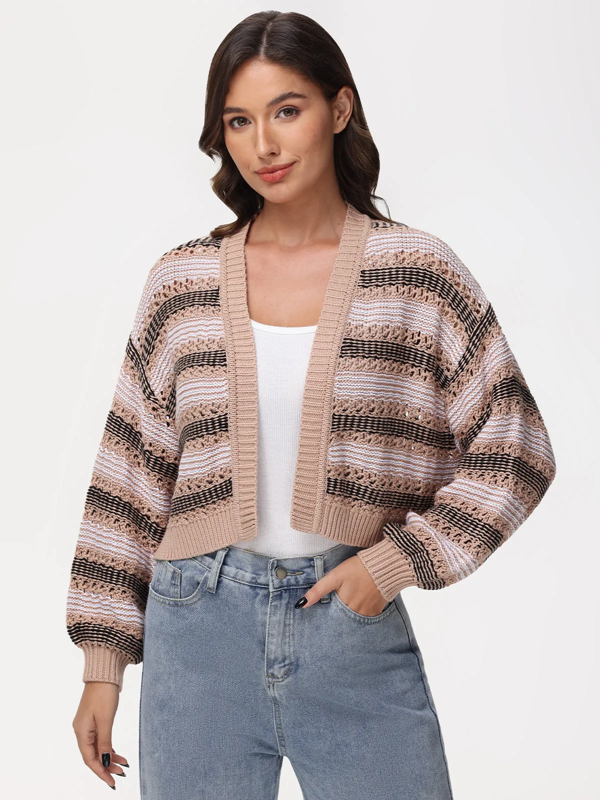 Zoe: Open Stitch Cardigan sold by 525 America product image thumbnail 5