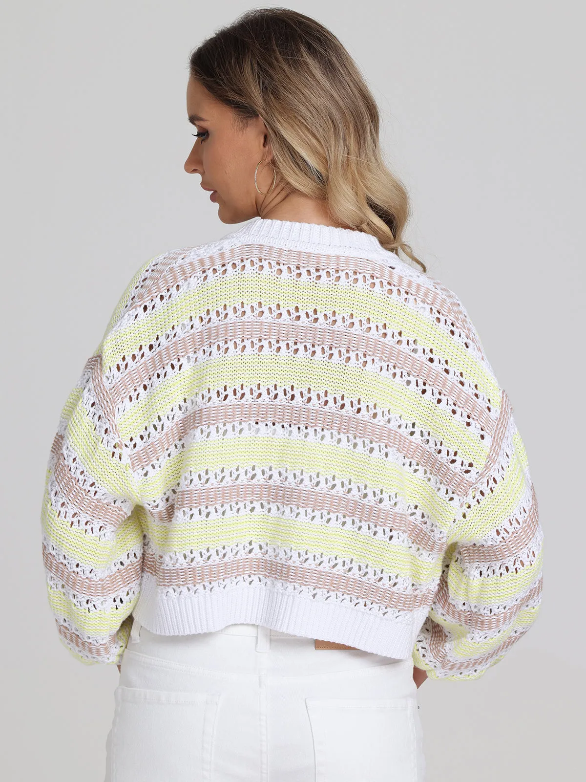 Zoe: Open Stitch Cardigan sold by 525 America product image thumbnail 3