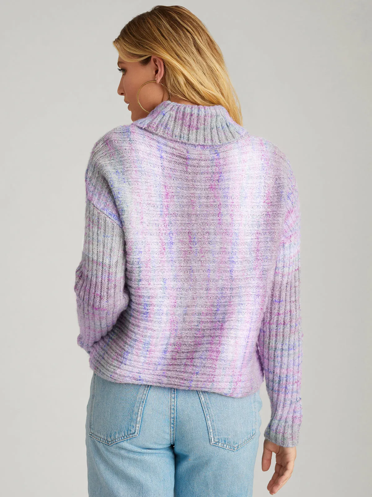 Lizzie: Space Dye Rib Turtleneck Pullover sold by 525 America product image thumbnail 2