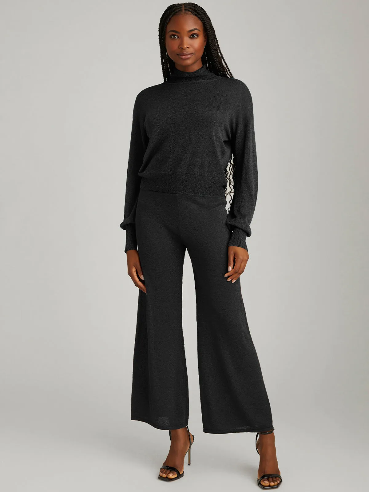 Clover: Metallic Wide Leg Pants sold by 525 America