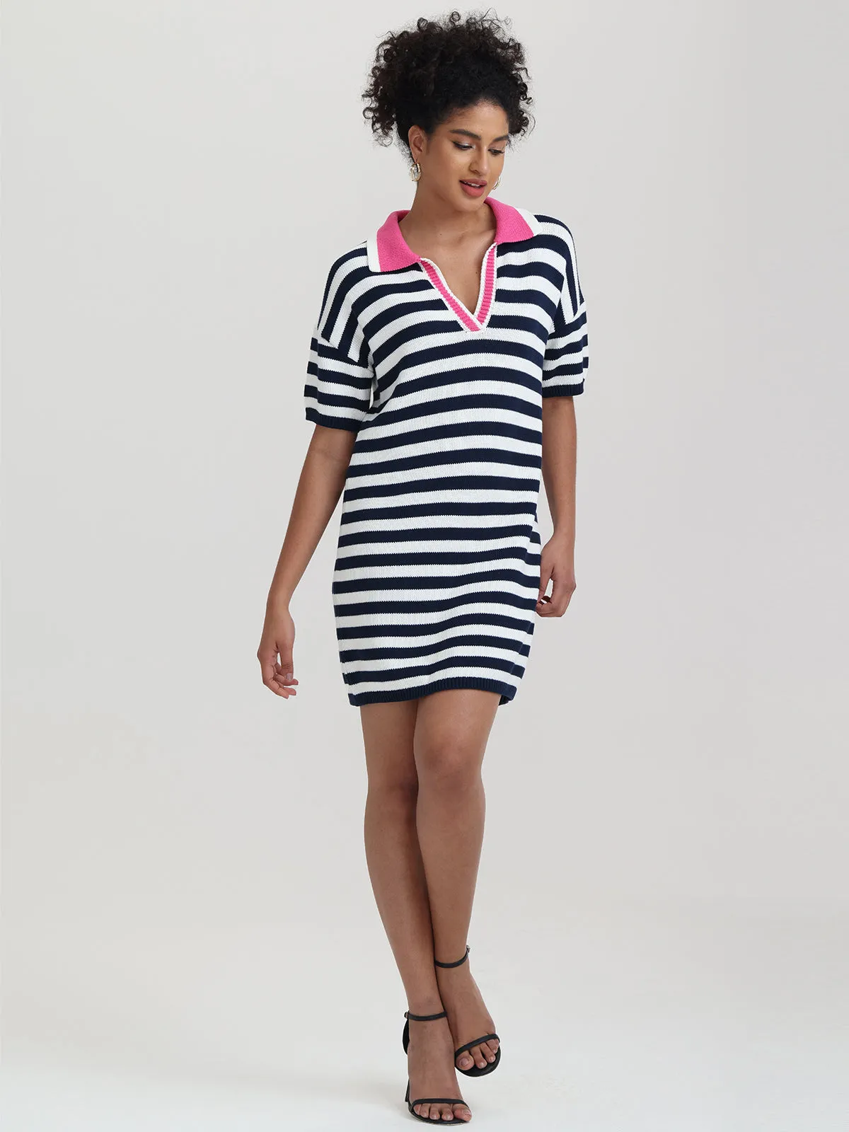 Lottie: Stripe Polo Mini Dress sold by 525 America product image thumbnail 2