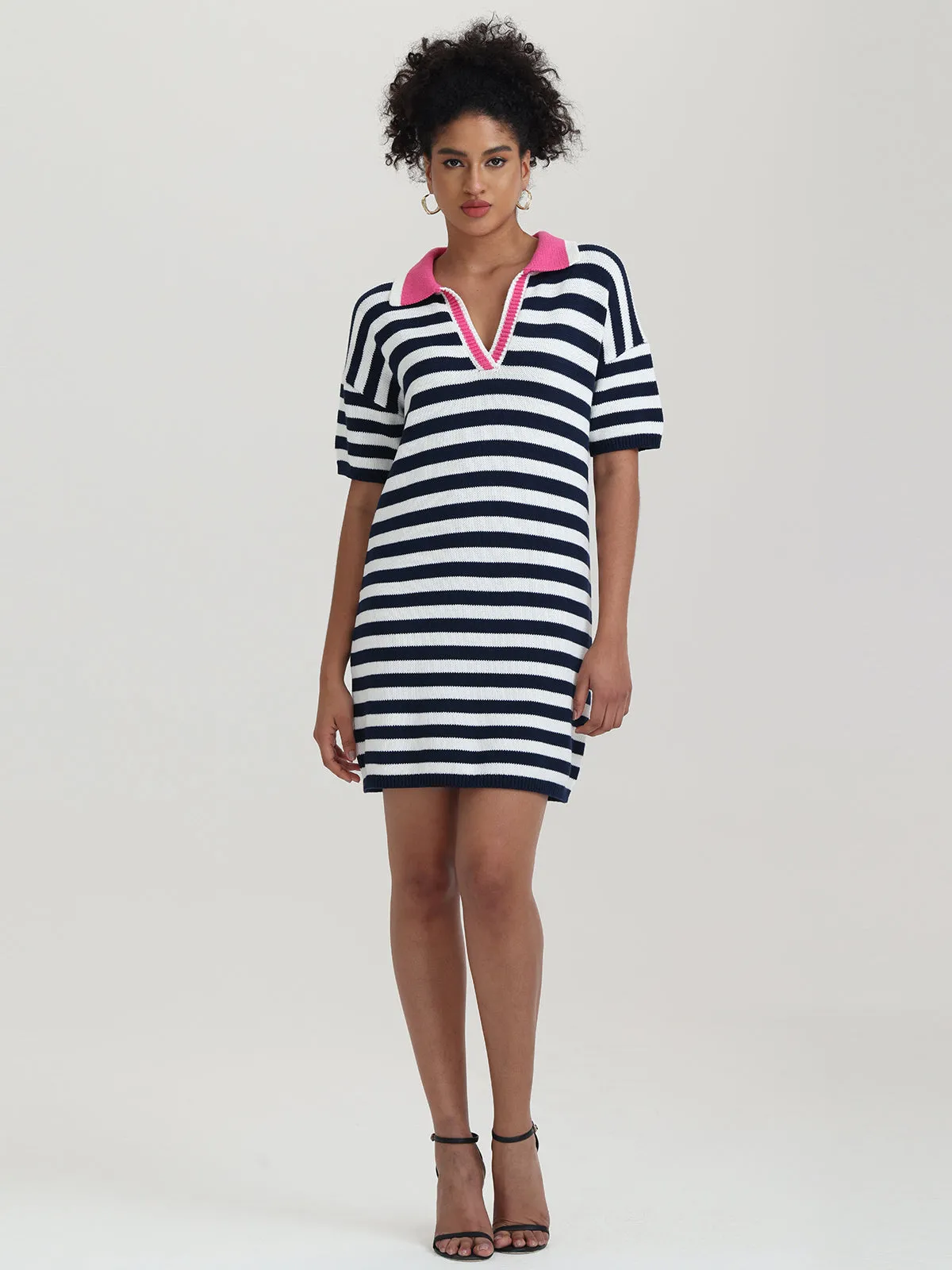 Lottie: Stripe Polo Mini Dress sold by 525 America
