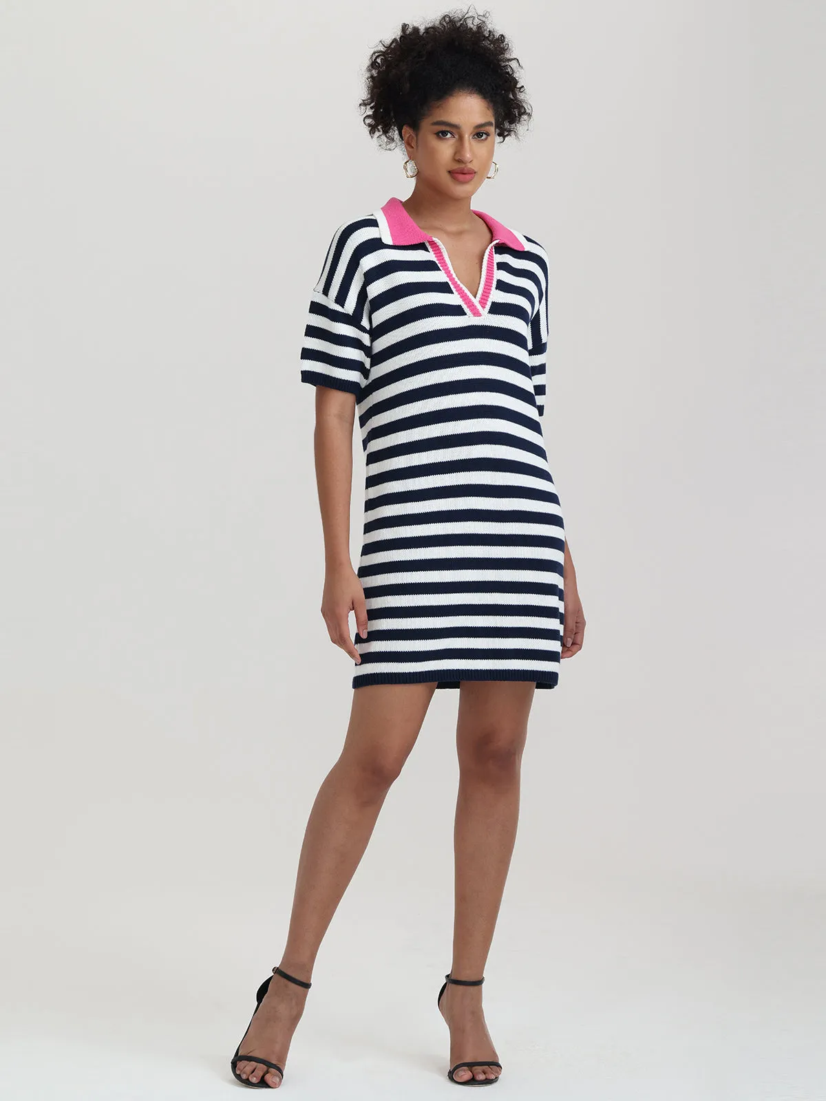 Lottie: Stripe Polo Mini Dress sold by 525 America product image thumbnail 3