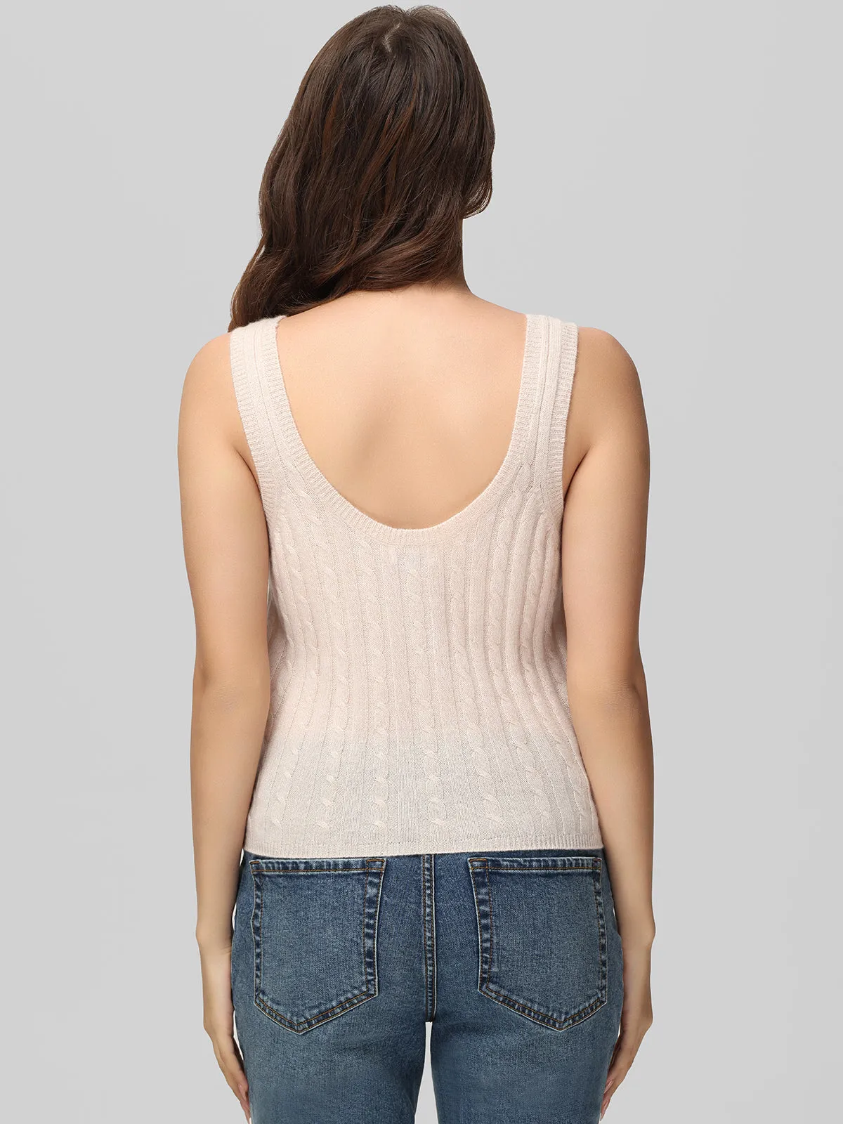 Cashmere Cable Crop Tank sold by 525 America product image thumbnail 5