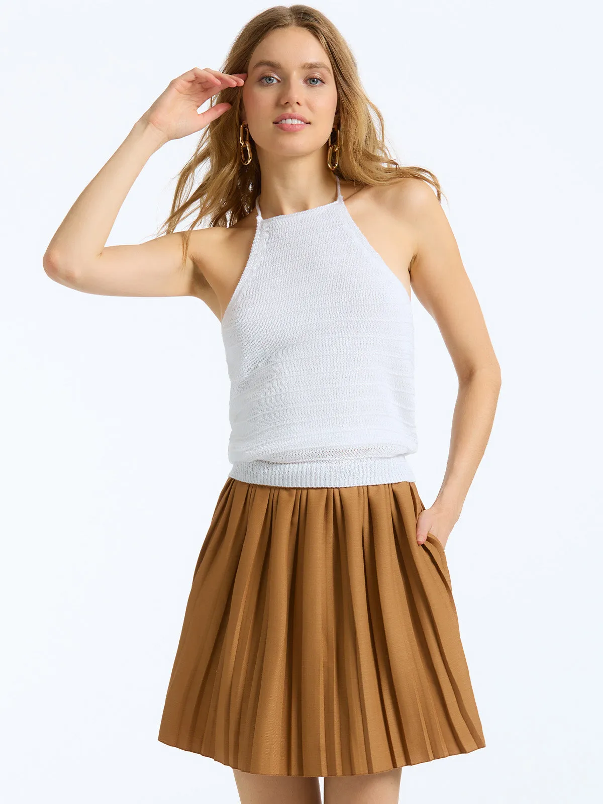River: Open Stitch Halter Tank sold by 525 America product image thumbnail 3