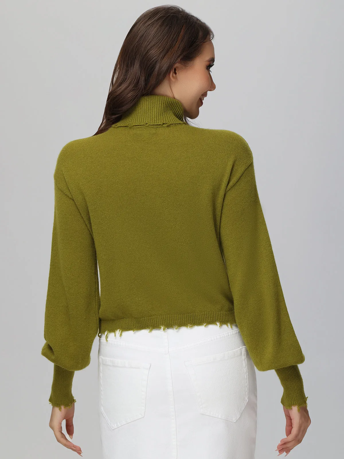 Cashmere Distressed Turtleneck sold by 525 America product image thumbnail 2