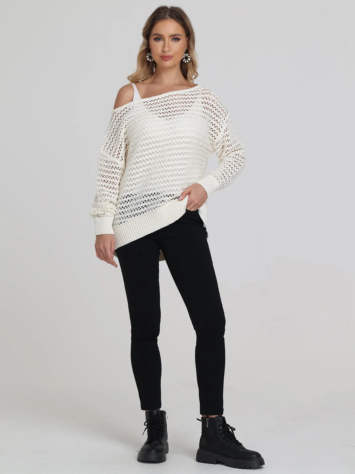 Cindy: Open Stitch Pullover sold by 525 America product image thumbnail 5