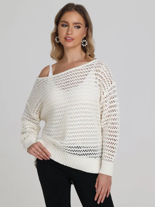 Cindy: Open Stitch Pullover sold by 525 America