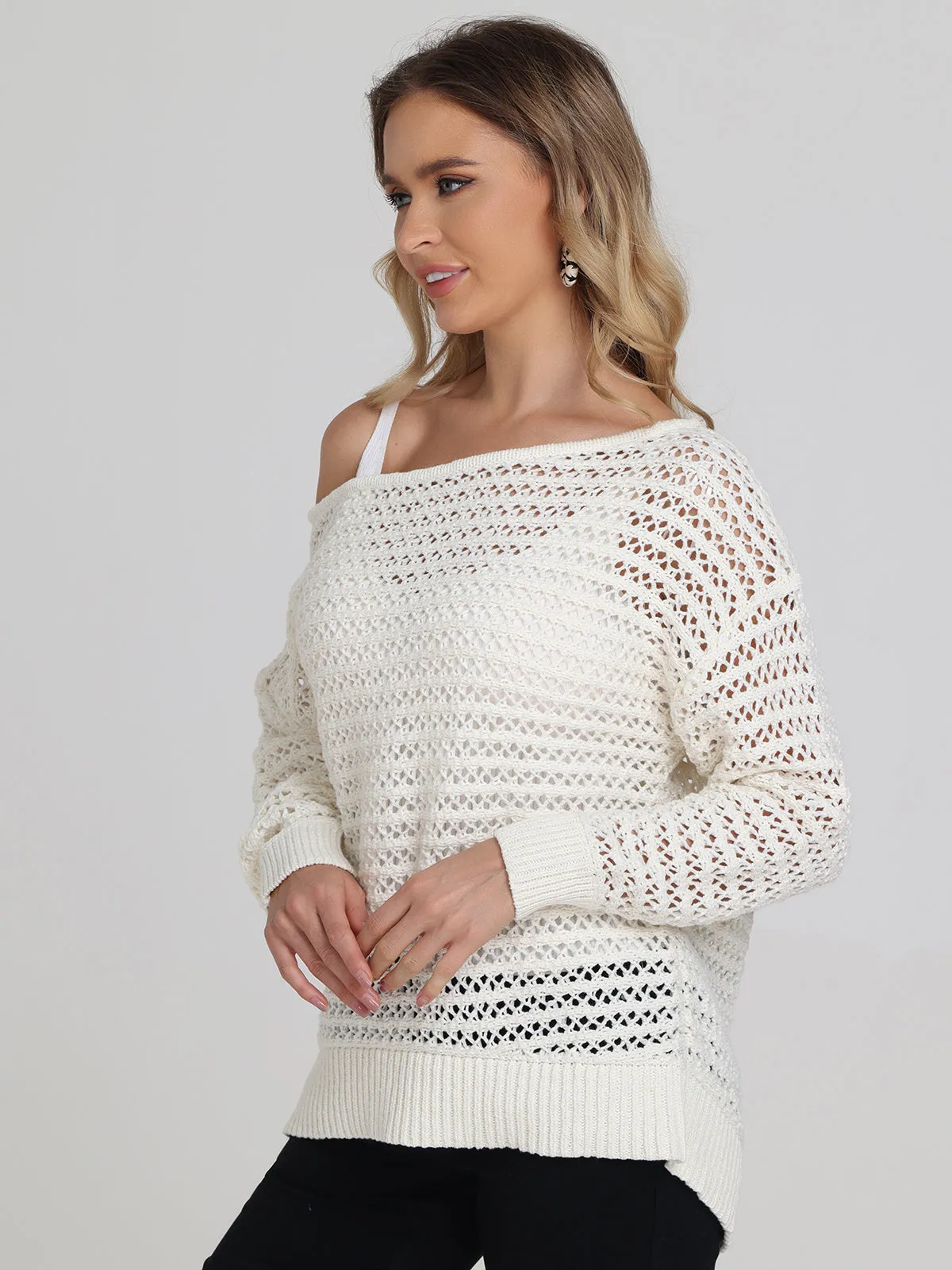 Cindy: Open Stitch Pullover sold by 525 America product image thumbnail 2