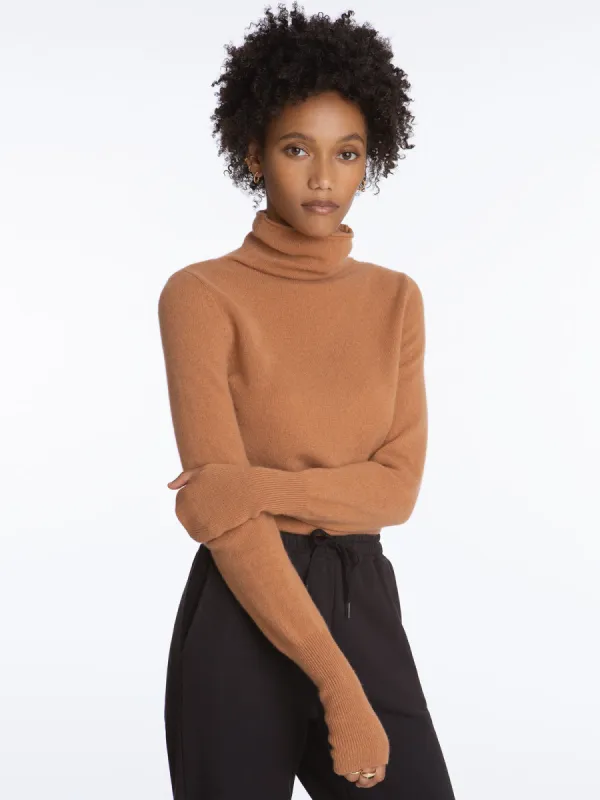 Cashmere High Cuff Roll Neck Sweater sold by 525 America
