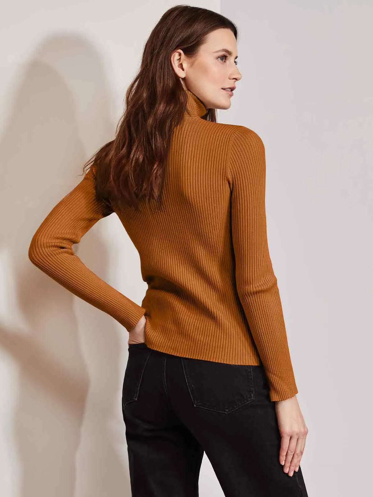 The Chloe: Ribbed Knit Turtleneck sold by 525 America product image thumbnail 4