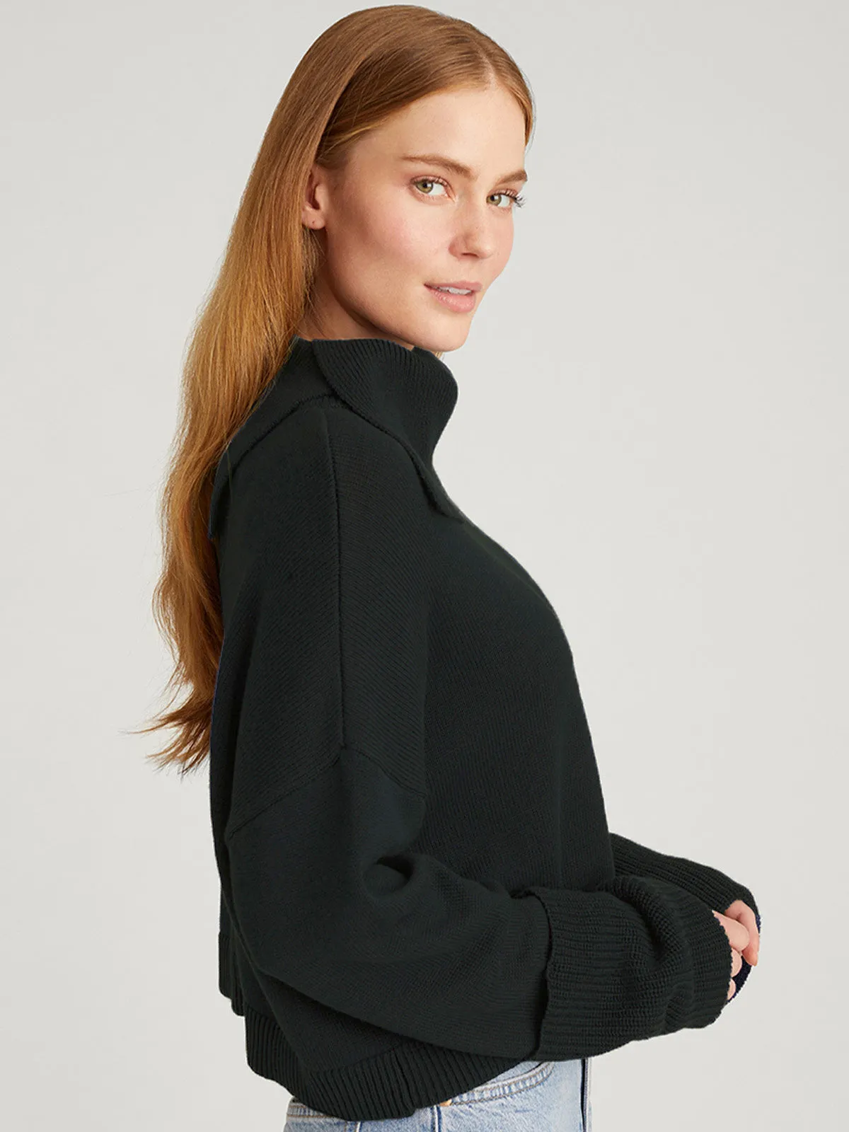 Lily: Split Turtleneck Pullover sold by 525 America product image thumbnail 3