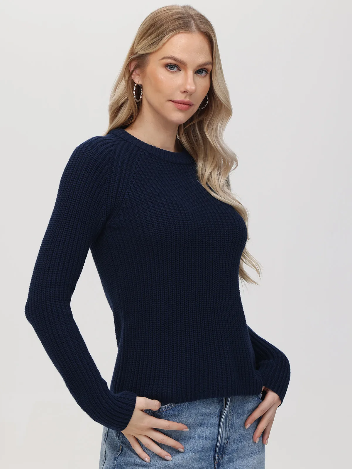 Jane: Cotton Shaker Stitch Raglan Sleeve Sweater sold by 525 America product image thumbnail 4