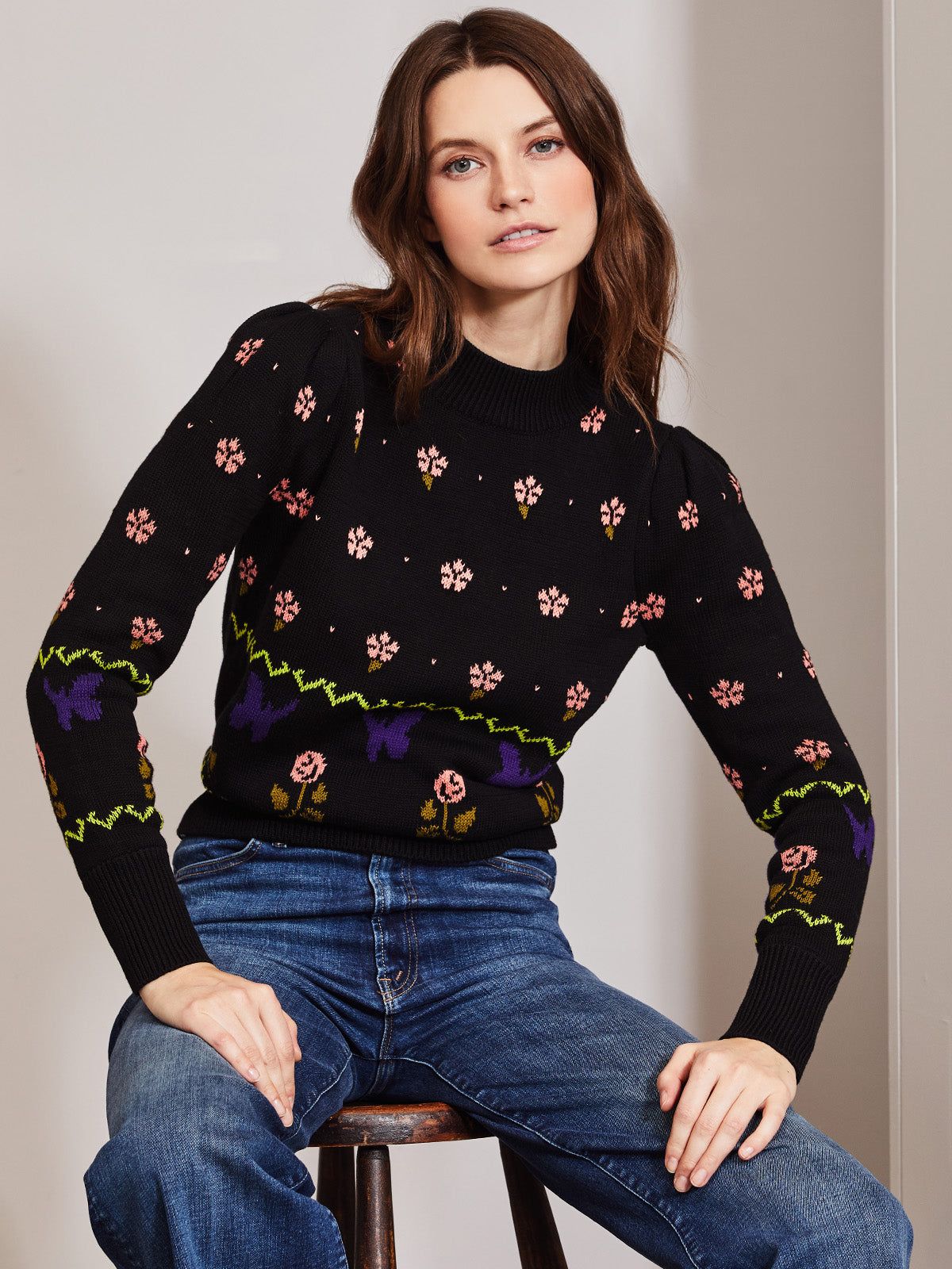 Floral Puff Sleeve Pullover sold by 525 America