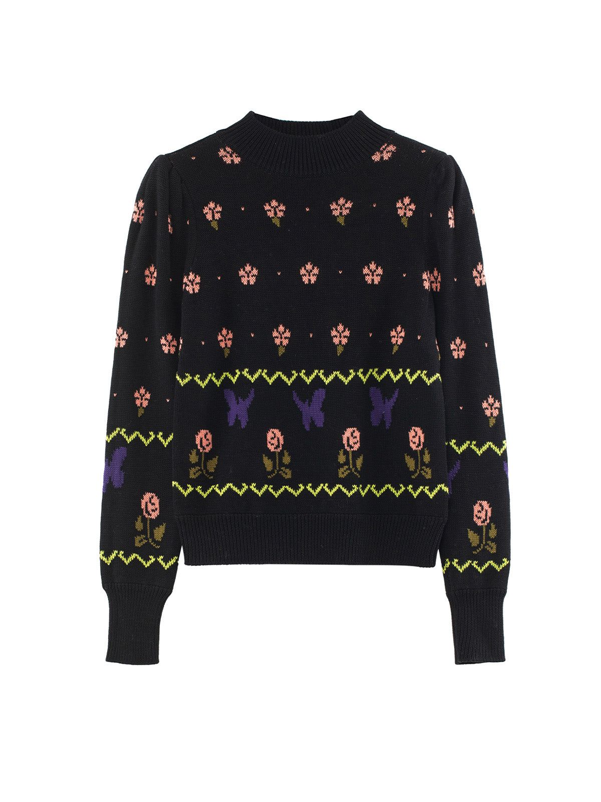 Floral Puff Sleeve Pullover sold by 525 America product image thumbnail 3