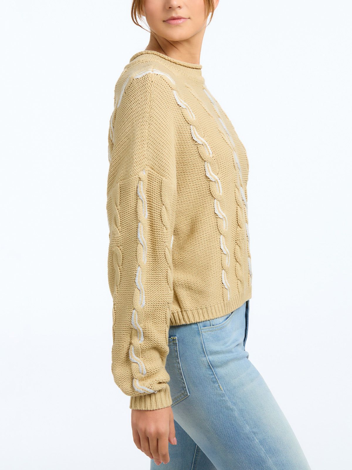 Color Cable Pullover sold by 525 America product image thumbnail 2