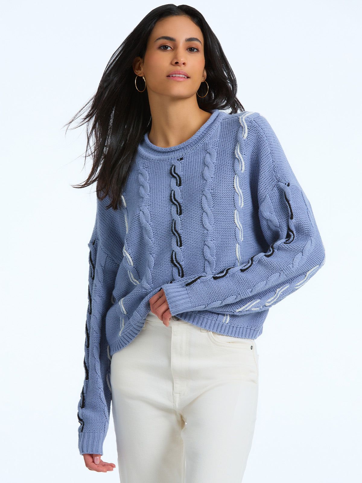 Color Cable Pullover sold by 525 America product image thumbnail 5