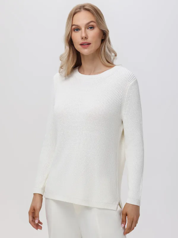 Emma: Organic Cotton Crewneck Shaker Sweater sold by 525 America