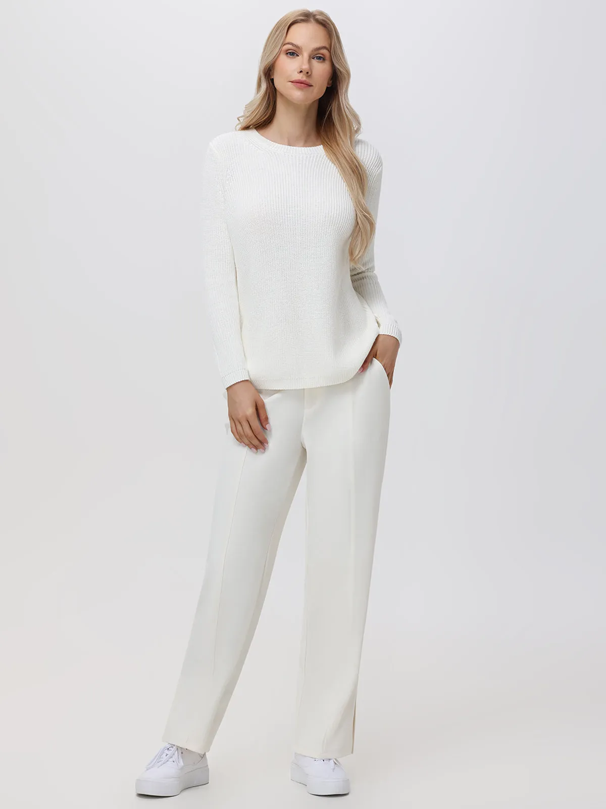 Emma: Organic Cotton Crewneck Shaker Sweater sold by 525 America product image thumbnail 5