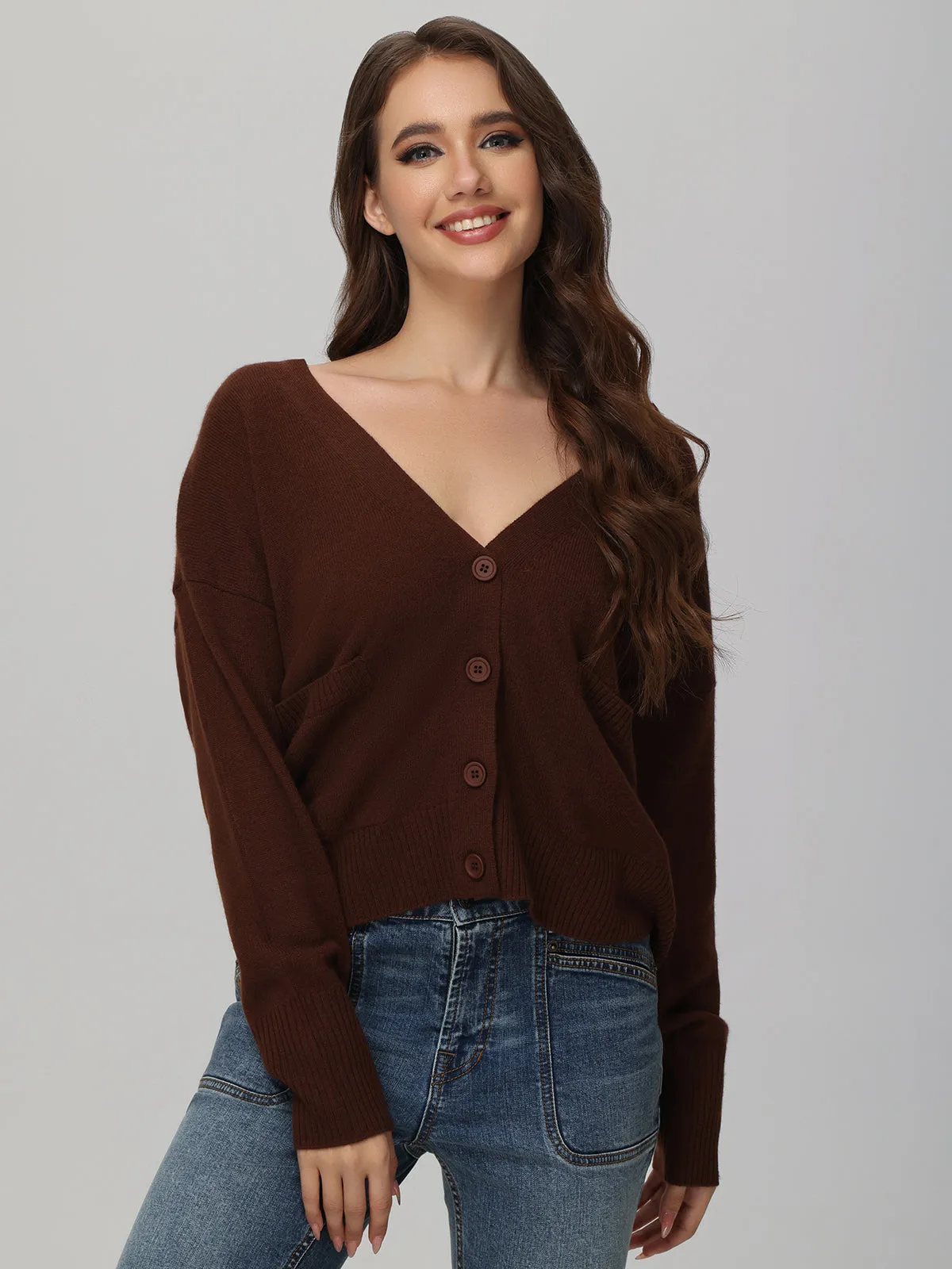 Cashmere Relaxed Pocket Cardigan sold by 525 America product image thumbnail 5