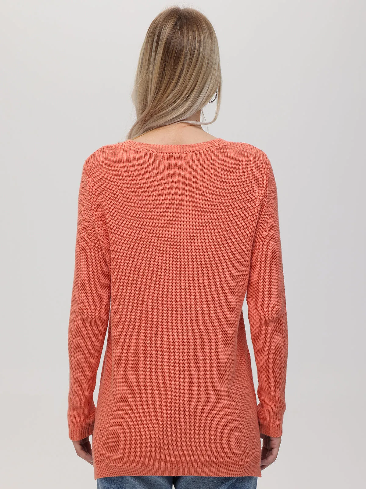 The Emma: Crewneck Shaker Stitch Sweater sold by 525 America product image thumbnail 3