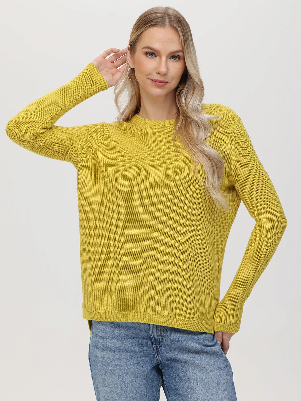The Emma: Crewneck Shaker Stitch Sweater sold by 525 America product image thumbnail 5