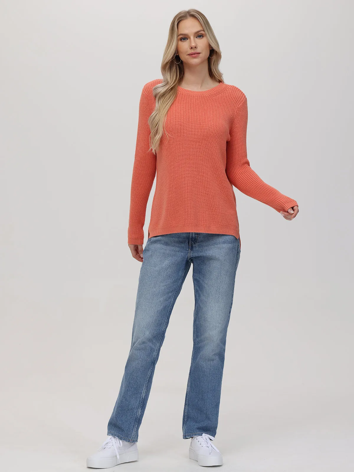 The Emma: Crewneck Shaker Stitch Sweater sold by 525 America product image thumbnail 4
