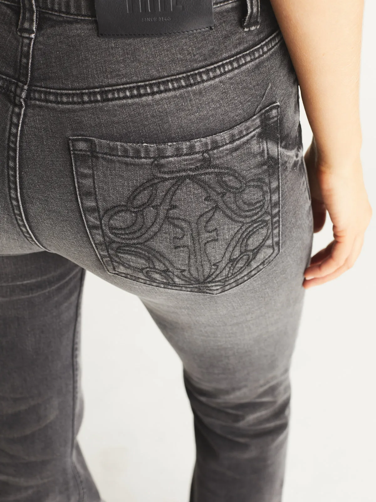 Embroidered-Pocket Bootcut Jeans sold by 525 America product image thumbnail 4