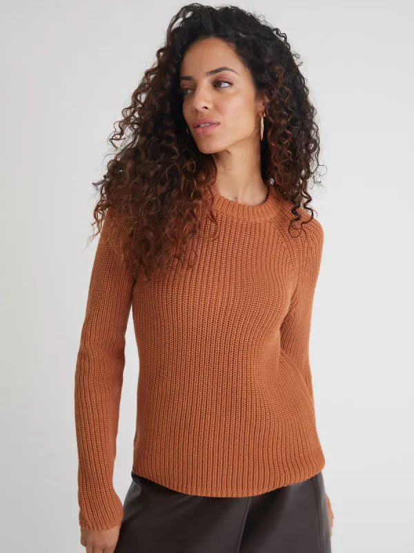 Jane: Shaker Stitch Raglan Sleeve Sweater sold by 525 America