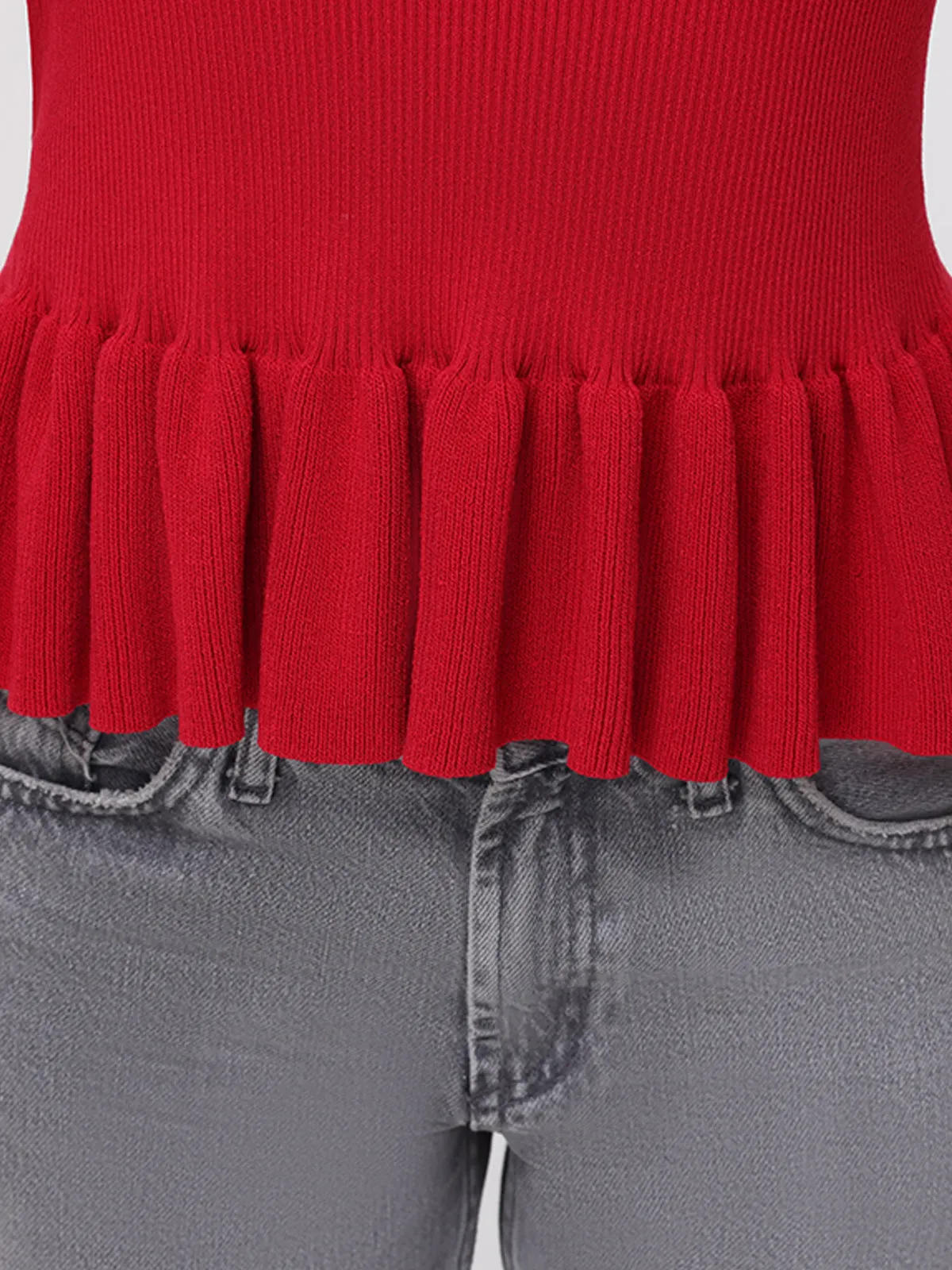 Morgan: Off Shoulder Peplum Sweater sold by 525 America product image thumbnail 4